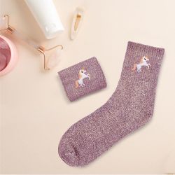 Chaussettes à paillettes - Licorne