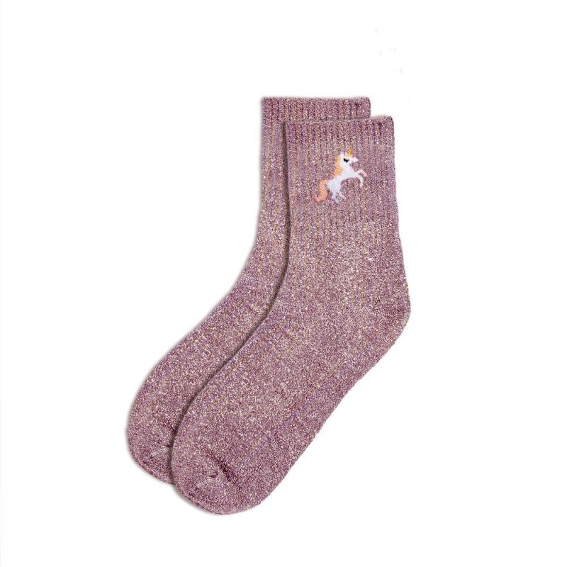Chaussettes à paillettes - Licorne