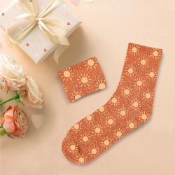 Chaussettes à paillettes - Orange Soleil