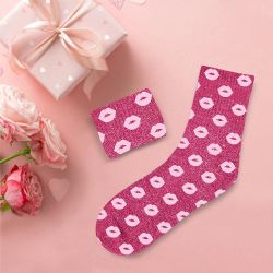 Chaussettes à paillettes - Rose Bouche