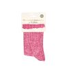 Chaussettes feston à paillettes - Rose