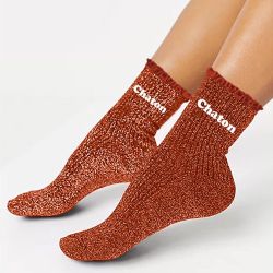 Chaussettes feston à paillettes - Chaton
