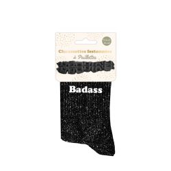 Chaussettes feston à paillettes - Badass