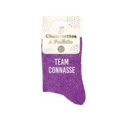 Chaussettes à paillettes - Team Connasse