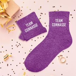 Chaussettes à paillettes - Team Connasse
