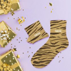 Chaussettes à paillettes - Tigresse