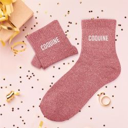 Chaussettes à paillettes - Coquine
