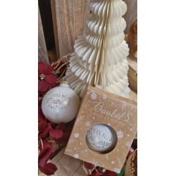 BOULE DE NOËL - JOYEUX NOËL MAITRESSE PLUME - BAUBELS