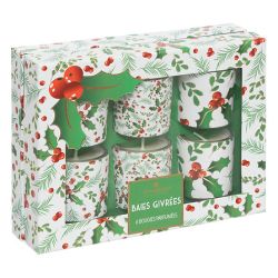 Bougie parfumée houx x6 -...