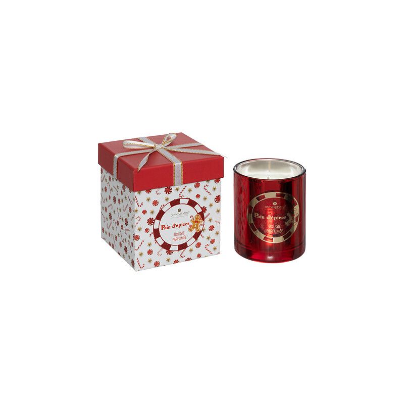 Bougie parfumée - Epices de Noël - D8x10cm - 210g - ATMOSPHERA
