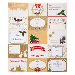 Etiquettes Prénoms pour Cadeaux de Noël x15 - Atmosphera
