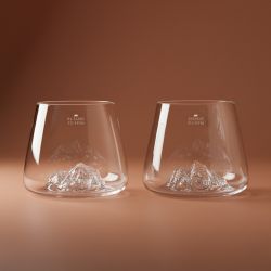 SET DE 2 VERRES TOPOGRAPHIC - EVEREST & MONT BLANC - ALASKAN MAKER