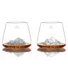 SET DE 2 VERRES TOPOGRAPHIC - EVEREST & MONT BLANC - ALASKAN MAKER