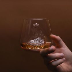 SET DE 2 VERRES TOPOGRAPHIC - EVEREST & MONT BLANC - ALASKAN MAKER