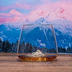 SET DE 2 VERRES TOPOGRAPHIC - EVEREST & MONT BLANC - ALASKAN MAKER