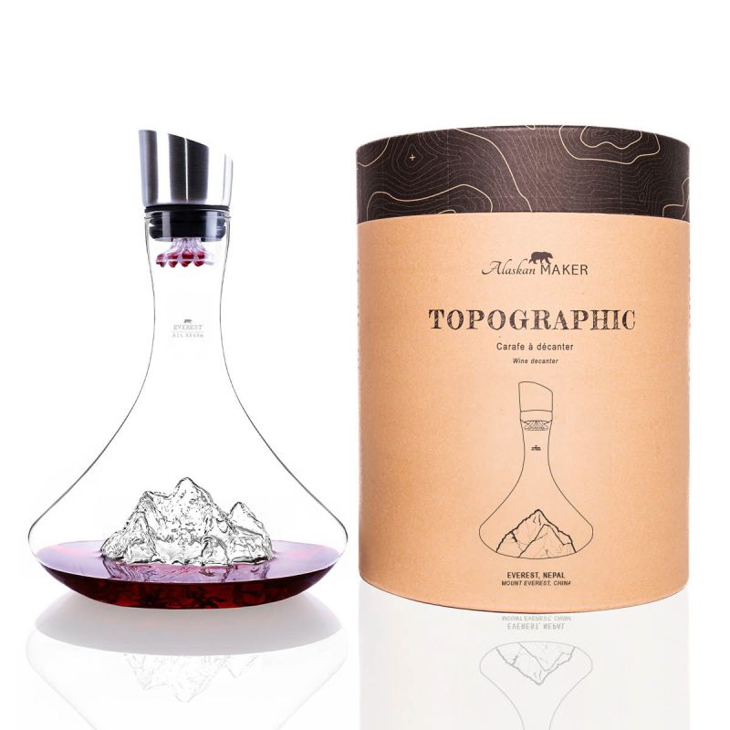 CARAFE A VIN TOPOGRAPHIC - MONT EVEREST - ALASKAN MAKER