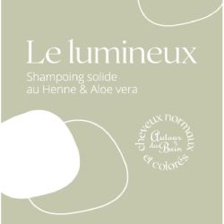 SHAMPOING SOLIDE - LE LUMINEUX - HENNE ALOE VERA - AUTOUR DU BAIN