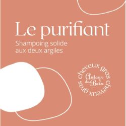 SHAMPOING SOLIDE - LE PURIFIANT - AUX DEUX ARGILES - AUTOUR DU BAIN