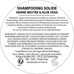 BOÎTE - SHAMPOING SOLIDE AU HENNE ET ALOE VERA - 85G - AUTOUR DU BAIN