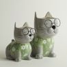 MAURICE CONTENANT CHAT LUNETTES 23CM  - HOME EDELWEISS