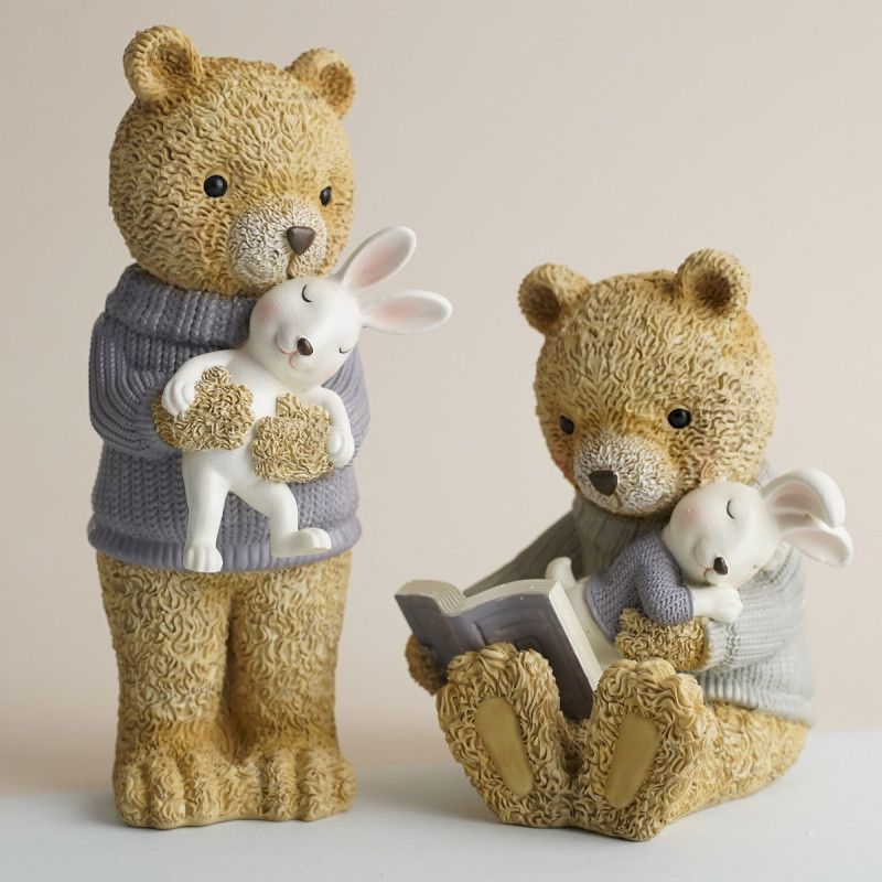 RALPHY OURSON AVEC LAPIN 20CM  - HOME EDELWEISS