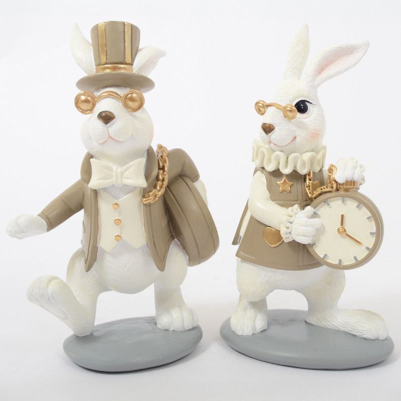 PERCY LAPIN HORLOGE 30CM  - HOME EDELWEISS