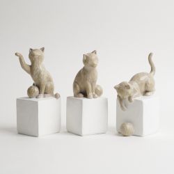 ALAN CHAT SUR SOCLE 18CM -...