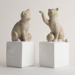 ALAN CHAT SUR SOCLE 18CM - HOME EDELWEISS