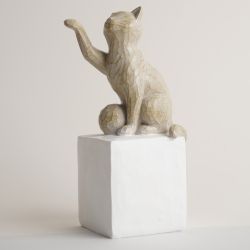 ALAN CHAT SUR SOCLE 18CM - HOME EDELWEISS