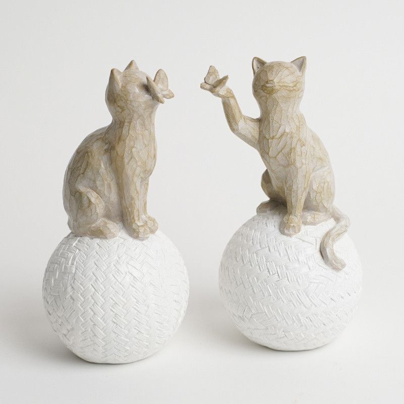 ALAN CHAT SUR BOULE 20CM - HOME EDELWEISS