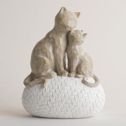 ALAN COUPLE CHATS SUR BOULE 20CM - HOME EDELWEISS