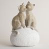 ALAN COUPLE CHATS SUR BOULE 20CM - HOME EDELWEISS
