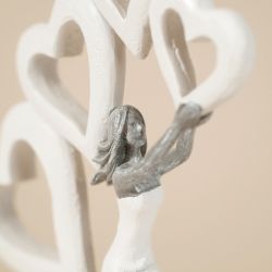 LUCIE FEMME SUR PYRAMIDE COEURS 25CM - HOME EDELWEISS