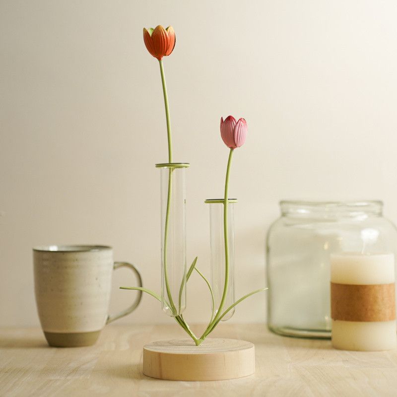 POEME  VASE SOLIFLORE TUBE DOUBLE TULIPE  - HOME EDELWEISS
