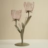 ADELAIS BOUGEOIR FLEUR DOUBLE 25CM - HOME EDELWEISS