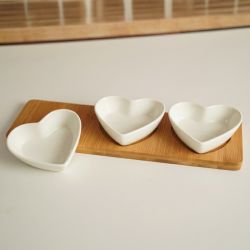 CUPIDON PLAT APÉRITIF 3 COEURS  - HOME EDELWEISS