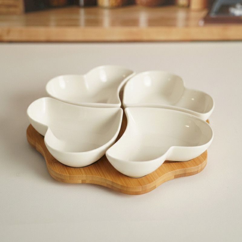 CUPIDON PLAT APÉRITIF ROND 4 COEURS  - HOME EDELWEISS