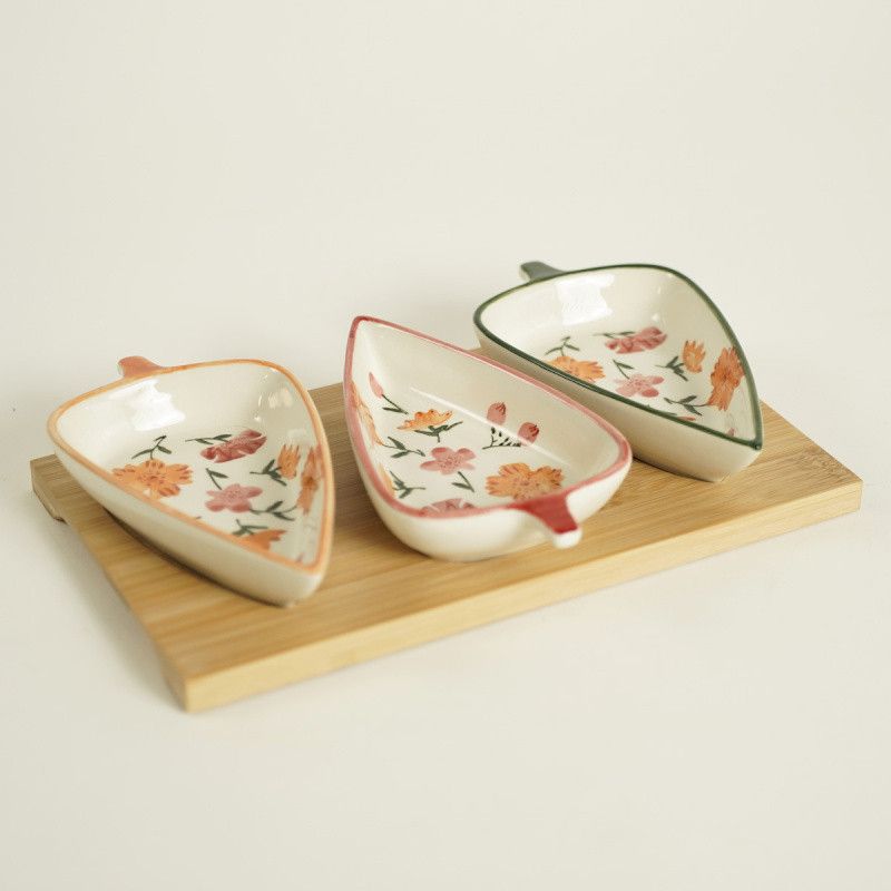 FLEURETTES B/PLAT APÉRITIF 3 COUPELLES - HOME EDELWEISS