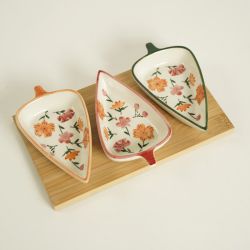 FLEURETTES B/PLAT APÉRITIF 3 COUPELLES - HOME EDELWEISS