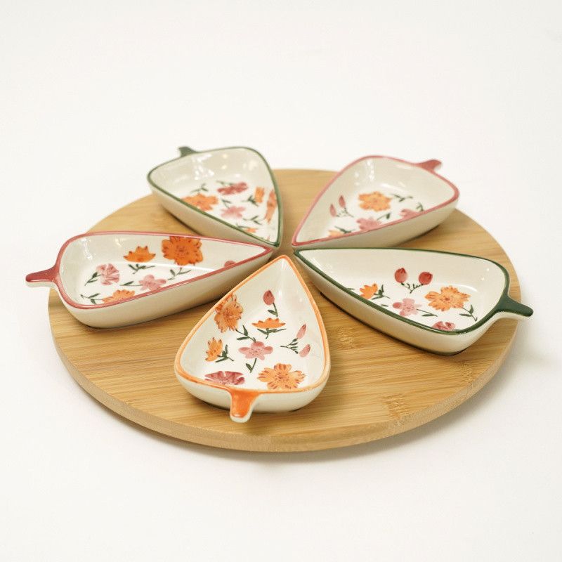 FLEURETTES B/PLAT APÉRITIF 5 COUPELLES  - HOME EDELWEISS