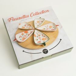 FLEURETTES B/PLAT APÉRITIF 5 COUPELLES  - HOME EDELWEISS