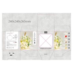 SIMONA B/POMME BLANC/VERT LED  22CM  - HOME EDELWEISS