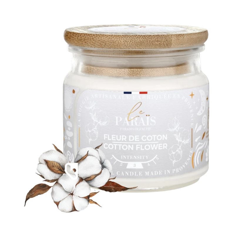BOUGIE PARFUMEE 150ML FLEUR DE COTON - LE PARAÏS
