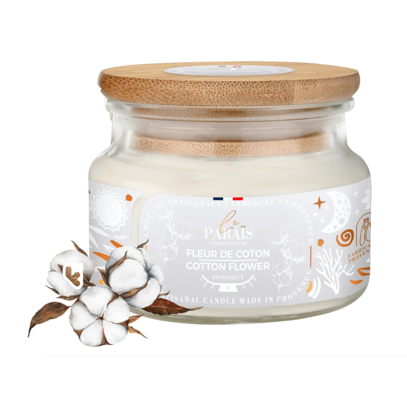 BOUGIE PARFUMEE 300ML FLEUR DE COTON - LE PARAÏS