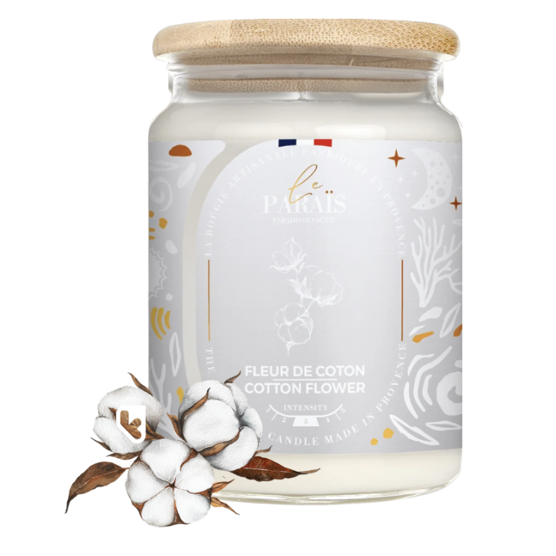 BOUGIE PARFUMEE 700ML FLEUR DE COTON - LE PARAÏS