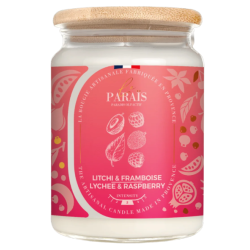 BOUGIE PARFUMEE 700ML LITCHI et FRAMBOISE - LE PARAÏS