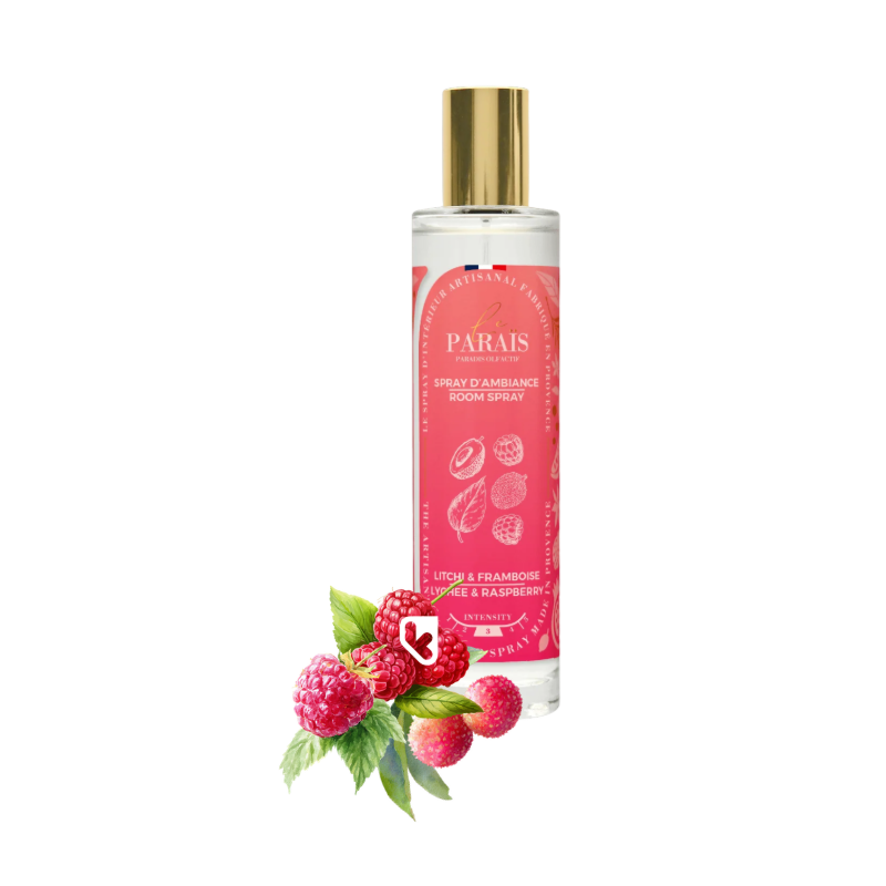 SPRAY D'AMBIANCE LITCHI et FRAMBOISE 100ML - LE PARAÏS