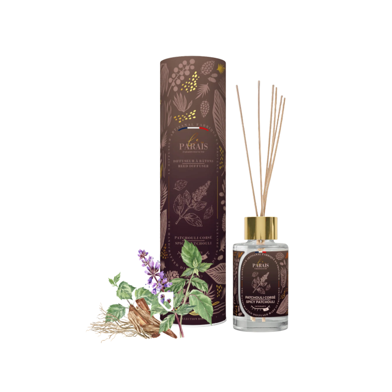DIFFUSEUR BÂTONS PATCHOULI CORSE 100ML - LE PARAÏS