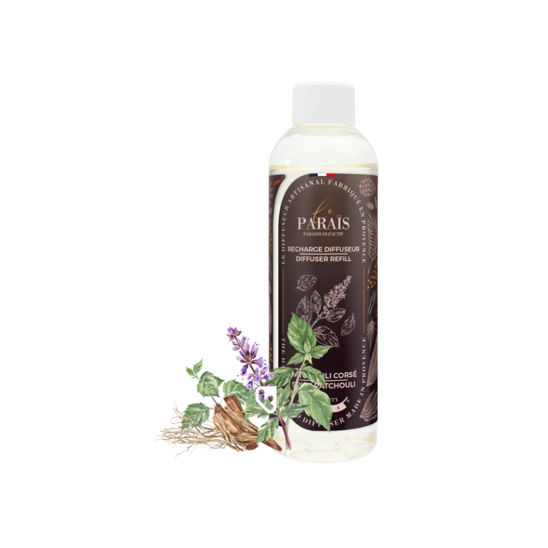 RECHARGE DIFFUSEUR PATCHOULI CORSE 200ml - LE PARAÏS