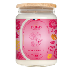 BOUGIE PARFUMEE 700ML ROSE et HIBISCUS - LE PARAÏS